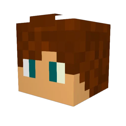 Lukavski Minecraft avatar head, 3D render