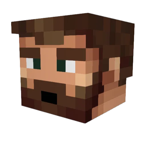 Lukayee Minecraft avatar head, 3D render