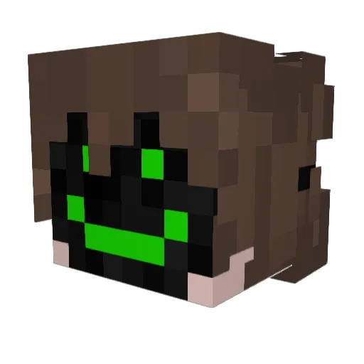 Lukbamas Minecraft avatar head, 3D render