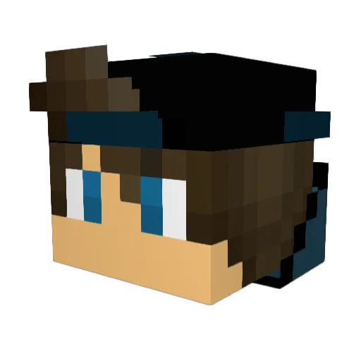 Luke06_ Minecraft avatar head, 3D render