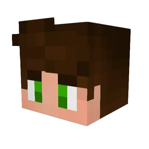 Luke1906 Minecraft avatar head, 3D render