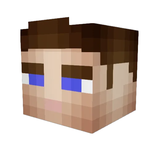 Luke26_ Minecraft avatar head, 3D render