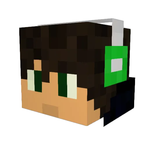 LukeAG Minecraft avatar head, 3D render