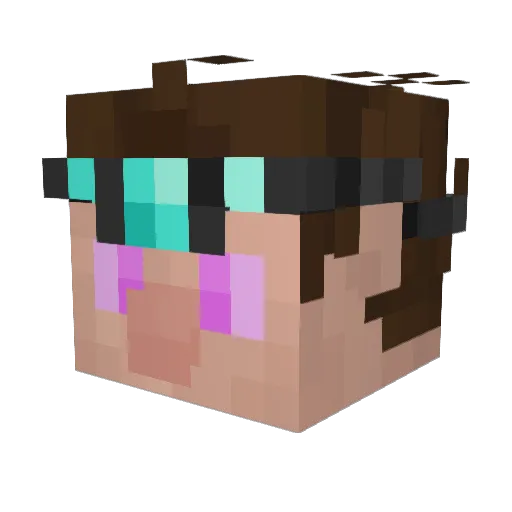 LukeBlocksHero Minecraft avatar head, 3D render
