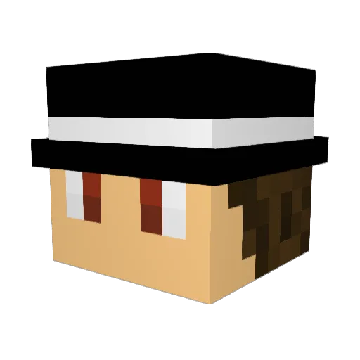 LukeCS92 Minecraft avatar head, 3D render