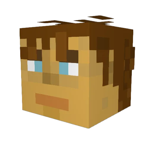 LukeColumbus Minecraft avatar head, 3D render