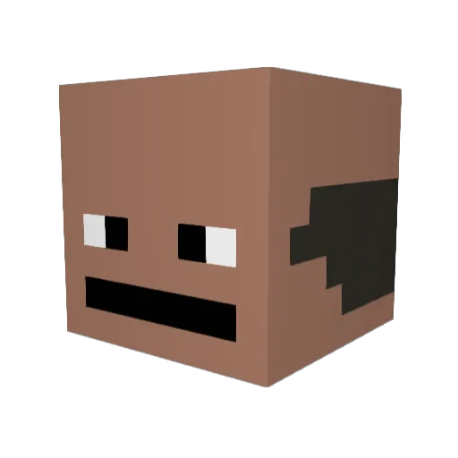 LukeDDuke Minecraft avatar head, 3D render