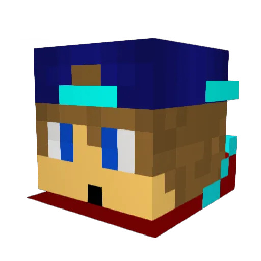 LukeDaMan13 Minecraft avatar head, 3D render