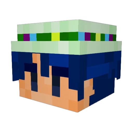 LukeDagon Minecraft avatar head, 3D render