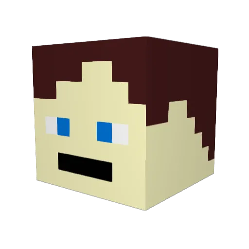 LukeEBear Minecraft avatar head, 3D render