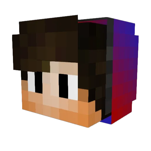 LukeEmmett Minecraft avatar head, 3D render