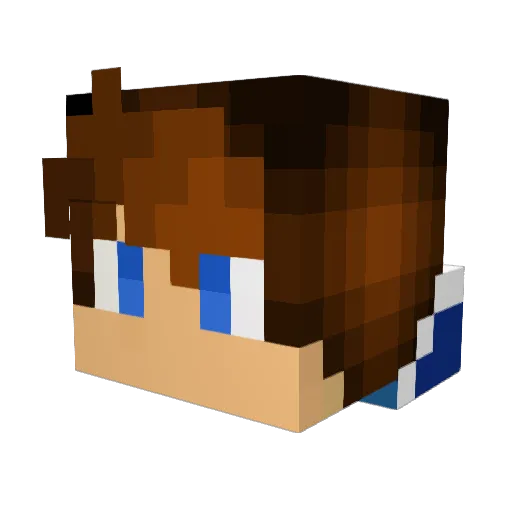 LukeFilewalker Minecraft avatar head, 3D render