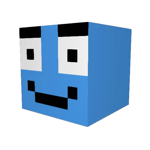LukeForce_ Minecraft avatar head, 3D render
