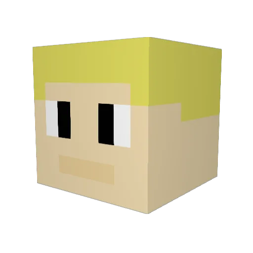 LukeGerken Minecraft avatar head, 3D render