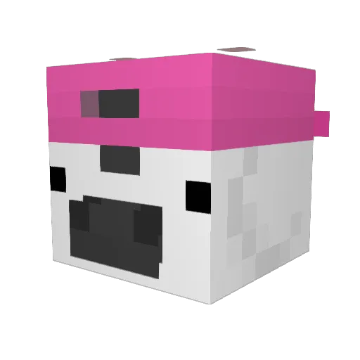 LukeInu Minecraft avatar head, 3D render