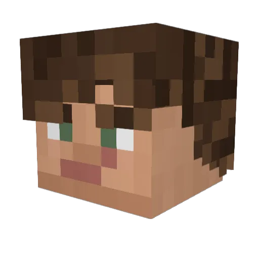 LukeIsntWarm Minecraft avatar head, 3D render