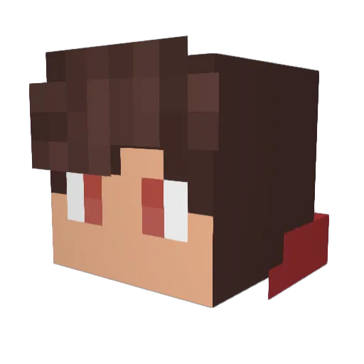 LukeNOMG Minecraft avatar head, 3D render