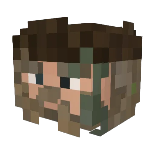 LukeSeinVadda Minecraft avatar head, 3D render