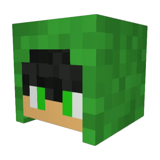 LukeT6 Minecraft avatar head, 3D render