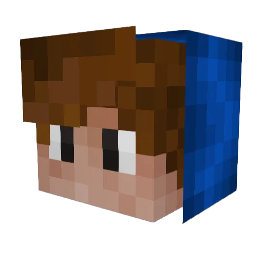 LukeTheBeast Minecraft avatar head, 3D render
