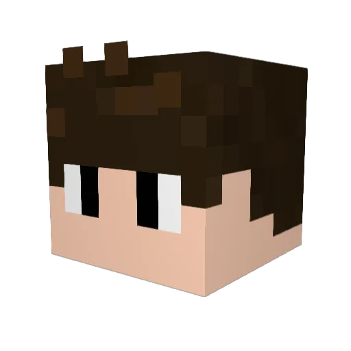 LukeTheeMan Minecraft avatar head, 3D render
