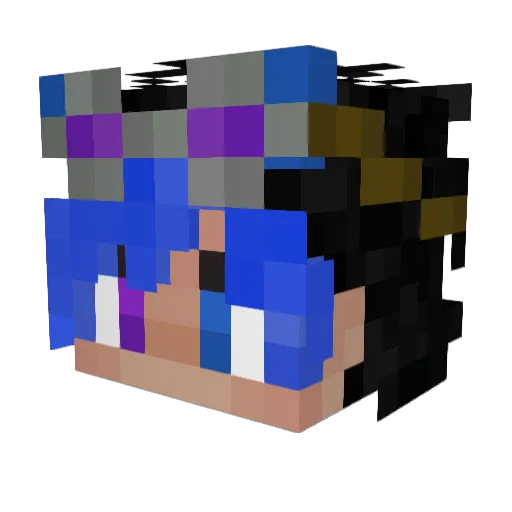 LukeTks Minecraft avatar head, 3D render