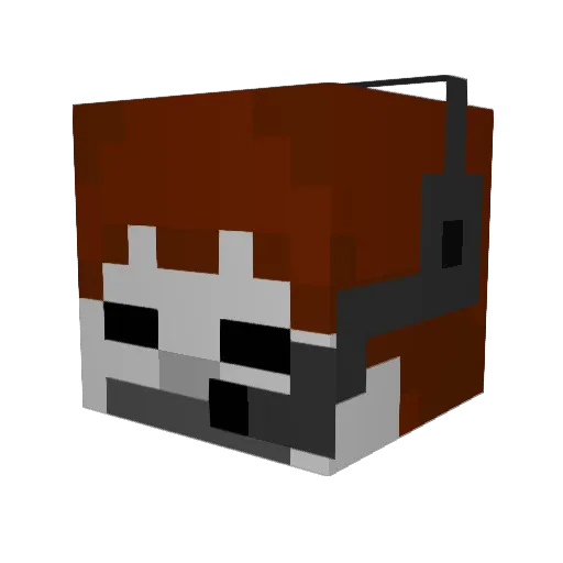 LukeVlogs Minecraft avatar head, 3D render