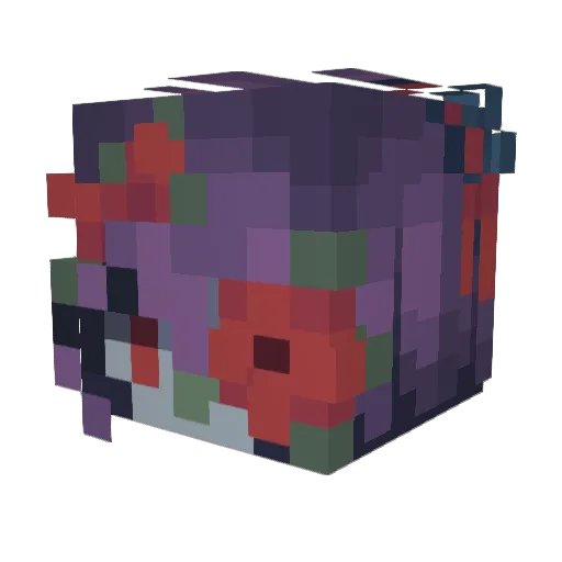 LukeWarmWaterr Minecraft avatar head, 3D render