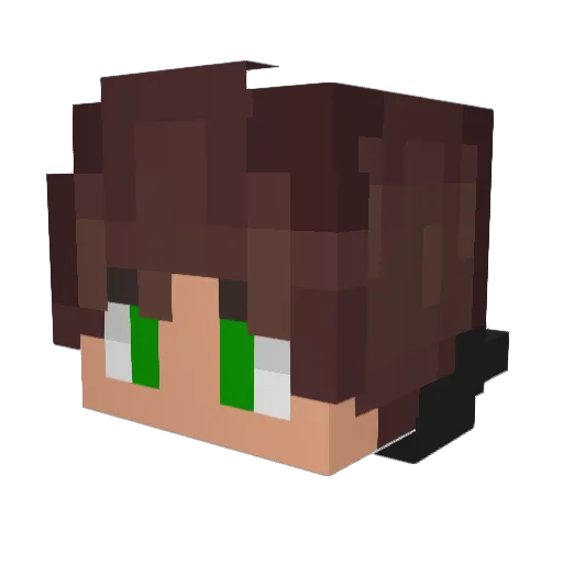 LukeWithaL Minecraft avatar head, 3D render