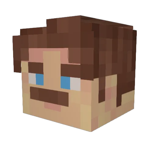 LukeXZR Minecraft avatar head, 3D render