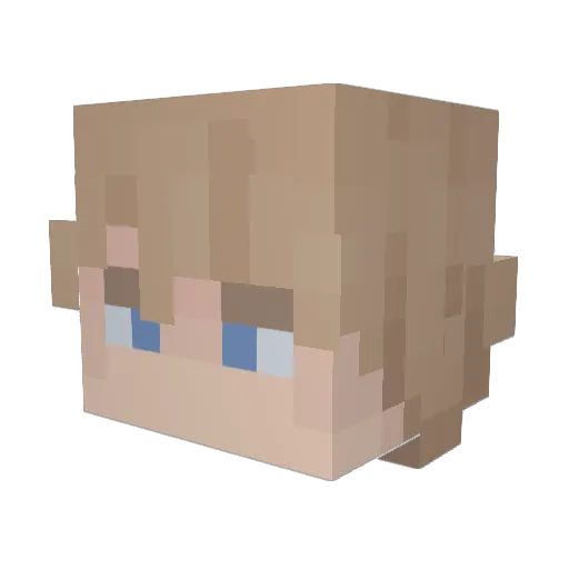 Luke_1307 Minecraft avatar head, 3D render