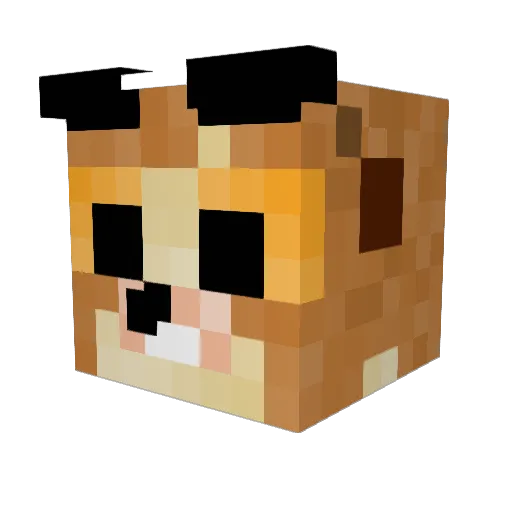 Luke_31_2006_ Minecraft avatar head, 3D render