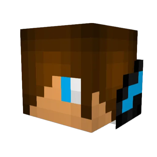 Luke_555 Minecraft avatar head, 3D render