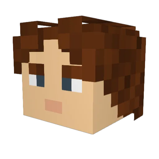 Luke_Duz_Gaming Minecraft avatar head, 3D render