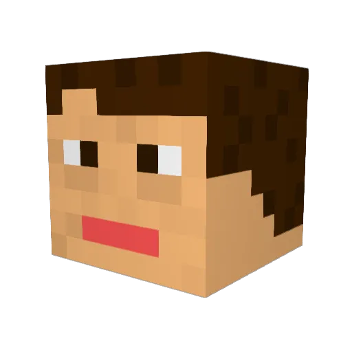 Luke_Underwood Minecraft avatar head, 3D render