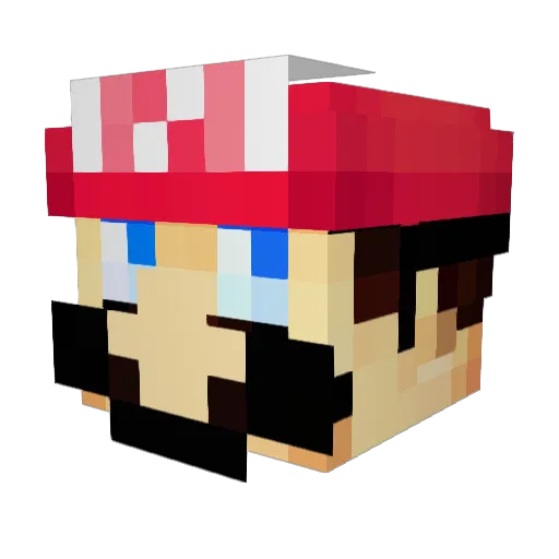 Lukeaolas Minecraft avatar head, 3D render