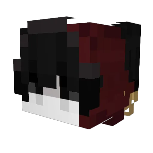 Lukee1_ Minecraft avatar head, 3D render