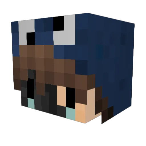 Lukee21 Minecraft avatar head, 3D render