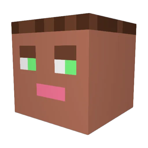 Lukeee__ Minecraft avatar head, 3D render
