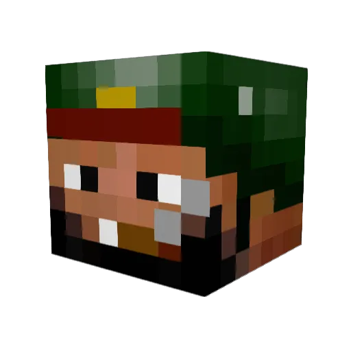 Lukefirst Minecraft avatar head, 3D render