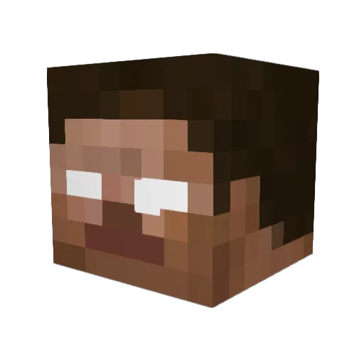 Lukehhh Minecraft avatar head, 3D render