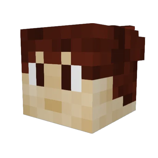 Lukeir0n Minecraft avatar head, 3D render