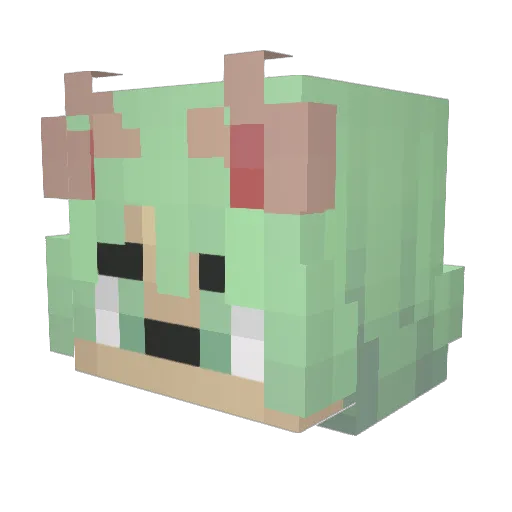 Lukeishoneh Minecraft avatar head, 3D render