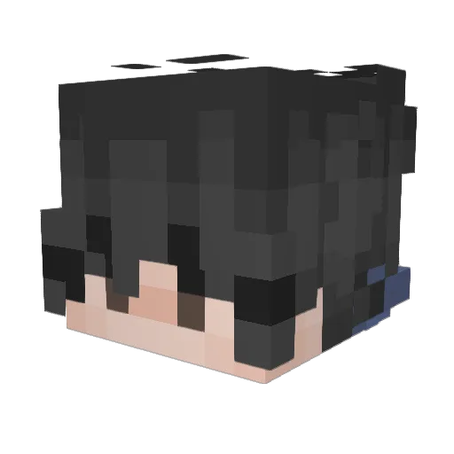 Lukemia Minecraft avatar head, 3D render
