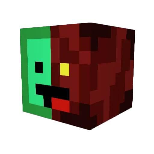 Lukeplays77 Minecraft avatar head, 3D render