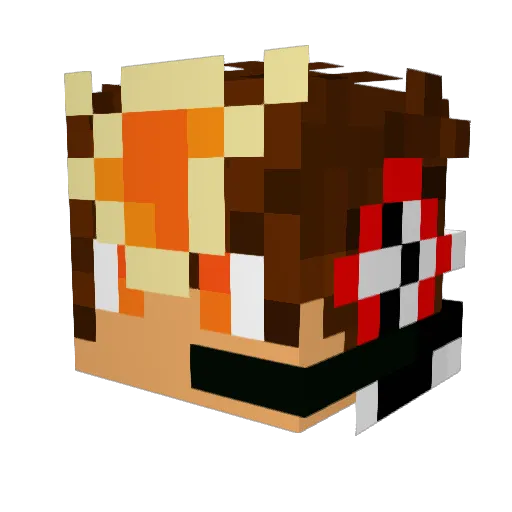 Luker278 Minecraft avatar head, 3D render