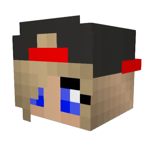 Luker_7 Minecraft avatar head, 3D render
