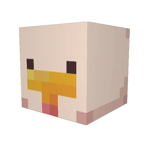 Lukerios Minecraft avatar head, 3D render