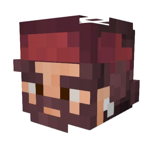 Lukesso Minecraft avatar head, 3D render