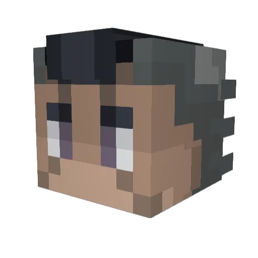 LuketheHobbit Minecraft avatar head, 3D render
